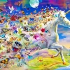 White Unicorn And Butterflies Diamond Painting