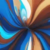 Abstract Brown And Blue Art Diamond Painting