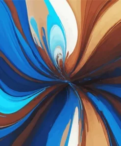 Abstract Brown And Blue Art Diamond Painting