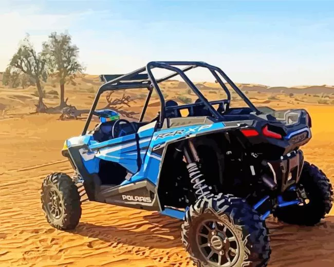 Blue buggy Diamond By Numbers Blue Buggy Diamond Painting