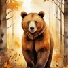 Brown Bear Diamond Painting