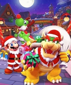 Christmas Browser Mario Diamond Painting