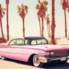 Classic Pink Buick Car Diamond Painting