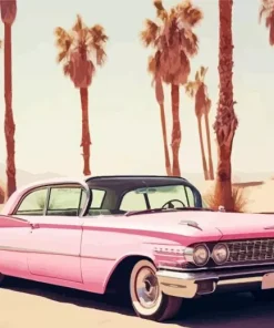 Classic Pink Buick Car Diamond Painting