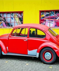Red Bug Car Diamond Painting