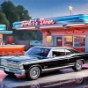 Black Ford Galaxie Diamond Painting