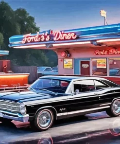 Black Ford Galaxie Diamond Painting