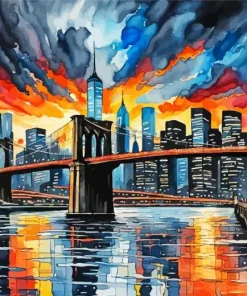 Brooklyn Skyline Art Diamond Painting