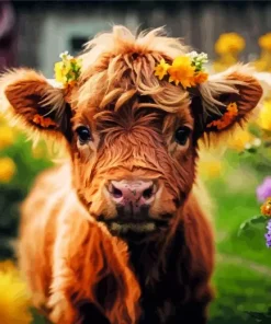 Brown Baby Calf Diamond Painting