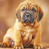 Brown Bloodhound Puppy Diamond Painting