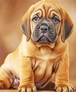 Brown Bloodhound Puppy Diamond Painting