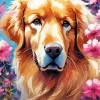 Brown Dog Face Diamond Painting