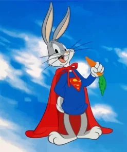 Bugs Bunny As Superman Diamond Painting