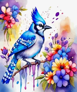 Cool Florida Blue Jay Art Diamond Painting