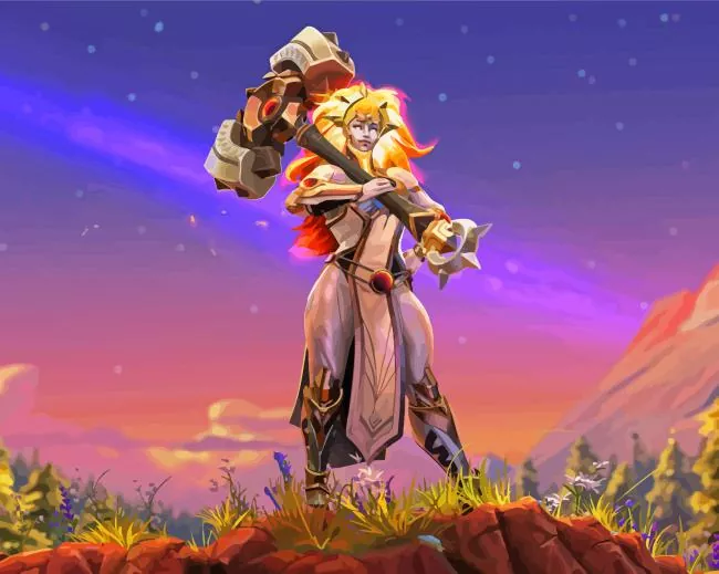 dota 2 hero character paint by numbers Dota 2 Poster Art Diamond Painting