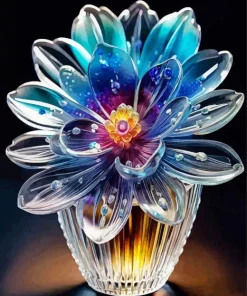 Flower In Glass Vase Diamond Painting