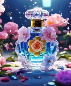 Flower Perfume Bottle Art Diamond Painting