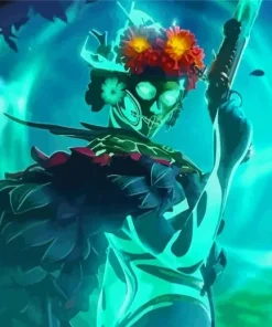 Flowering Skull Dota 2 Diamond Painting