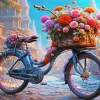 Flowers Bike Diamond Painting