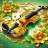 Flowers Violin Art Diamond Painting