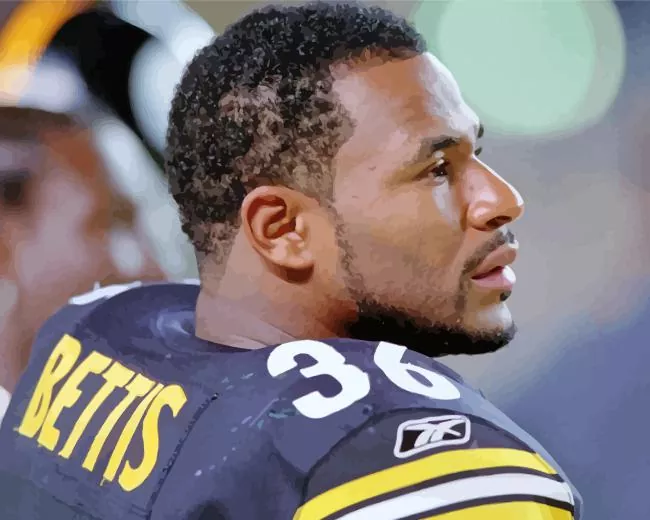 football player jerome bettis art Diamond By Numbers Football Player Jerome Bettis Art Diamond Painting