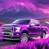 Ford Purple Car Diamond Painting