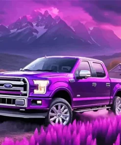 Ford Purple Car Diamond Painting