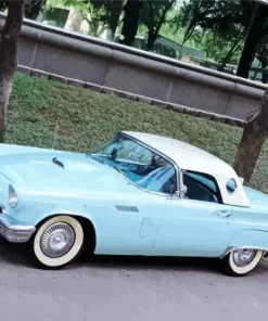 Ford Thunderbird Light Blue Art Diamond Painting