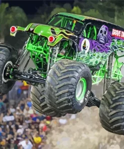 Grave Digger Truck Diamond Painting