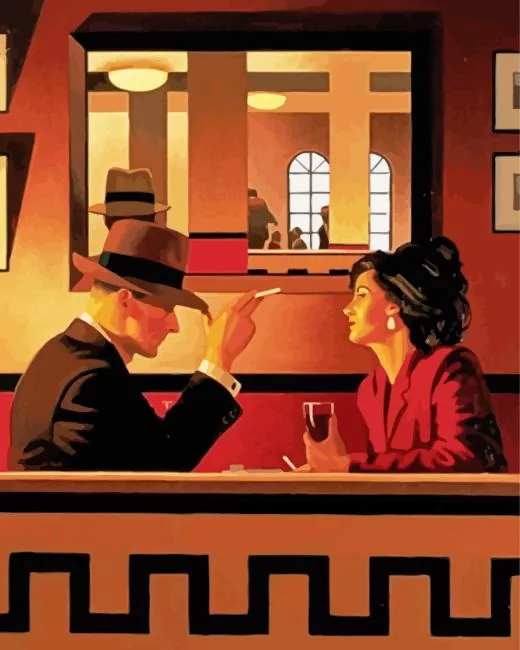 jack vettriano Diamond With Numbers Jack Vettriano Diamond Painting