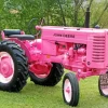 John Deere Pink Tractor Diamond Painting