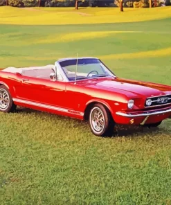 Red Ford Mustang 66 Diamond Painting