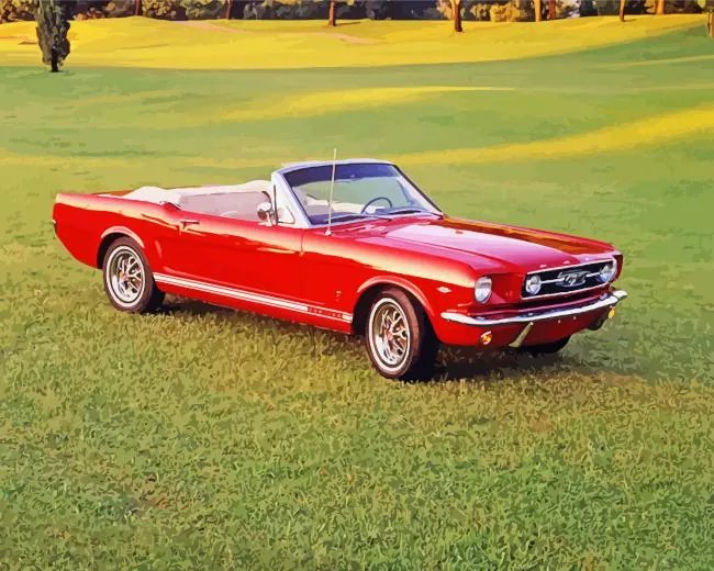 red ford mustang 66 Diamond Paintings Red Ford Mustang 66 Diamond Painting