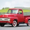 Red Ford Old Pickup Diamond Painting