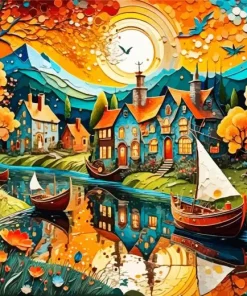 Whimsical Landscape Art Diamond Painting