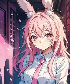 Anime Bunny Girl Diamond Painting