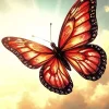 Black And Red Butterfly Flying Diamond Painting