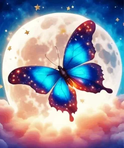 Blue Fantasy Butterfly Diamond Painting