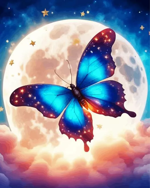Blue fantasy Butterfly Diamond Paintings Blue Fantasy Butterfly Diamond Painting