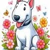 Cute Bull Terrier Diamond Painting