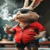 Stylish Bunny Smoking Diamond Painting