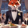 Aesthetic Fox Gentleman Art Diamond Painting
