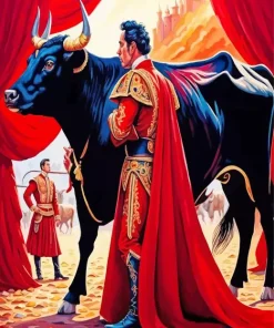 Bull And Matador Diamond Painting