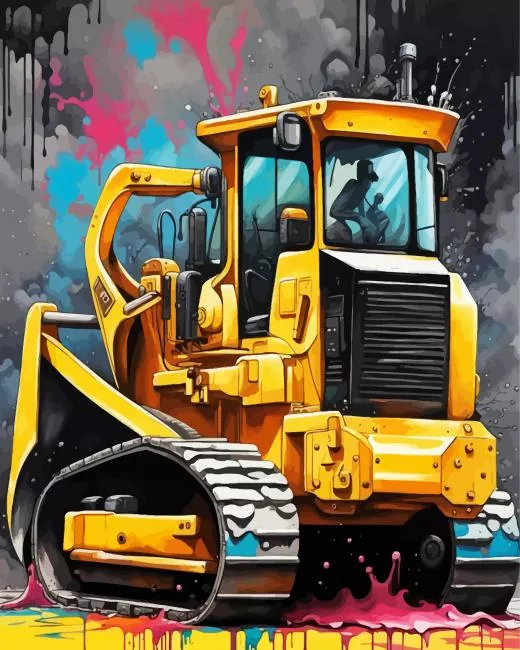 bulldozer art Diamond Paints Bulldozer Art Diamond Painting