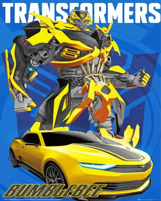 bumblebee car Diamond By Numbers Bumblebee Car Diamond Painting