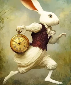 Bunny Alice In Wonderland Diamond Painting