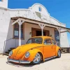 Burnt Orange Vw Beetle Car Diamond Painting