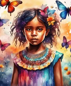 Butterflies Girl Diamond Painting