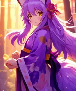 Cute Fox Girl Diamond Painting
