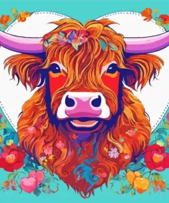 Furry Baby Cow Diamond Painting